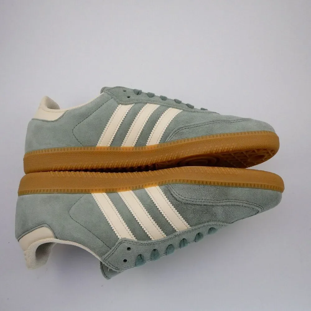 Samba Adidas Men's US 10.5 Originals Adv Silver Green Wonder White Shoes JP5859